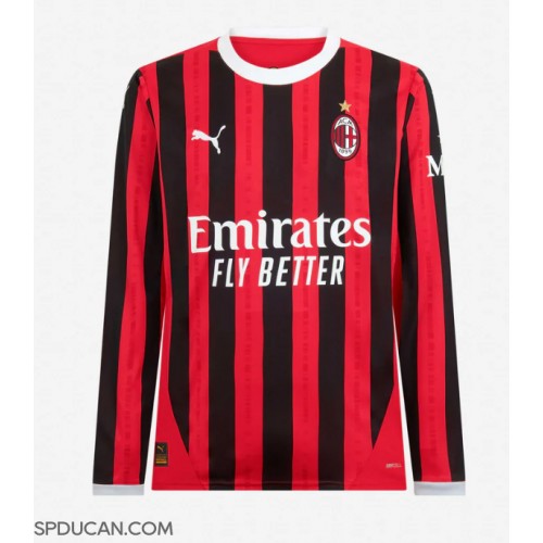 Muški Nogometni Dres AC Milan Domaci 2024-25 Dugi Rukav